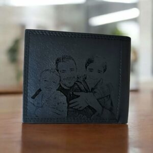 porte feuille avec gravure photo